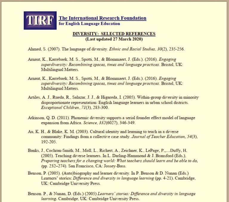 Social Justice &amp; Language, Diversity, and Other Reference